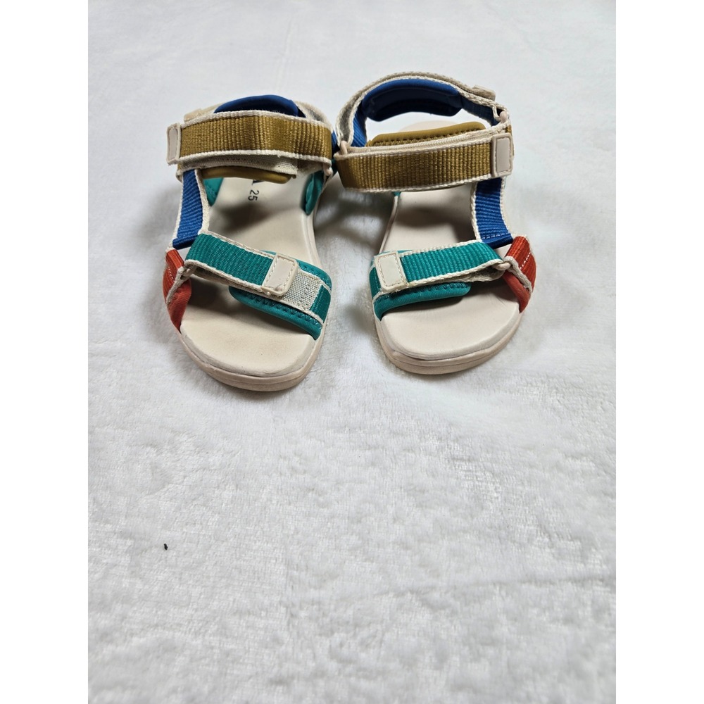 Zara Kids Multi Color Sporty Strappy Sandals EU 25 8.5 Colorblock Trekking Shoes